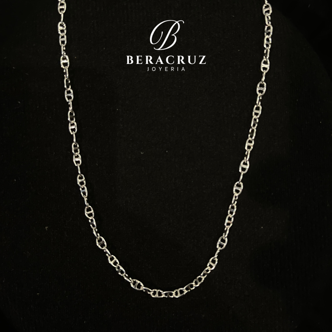 Cadena Eslabón "Gucci" Plata nacional 925