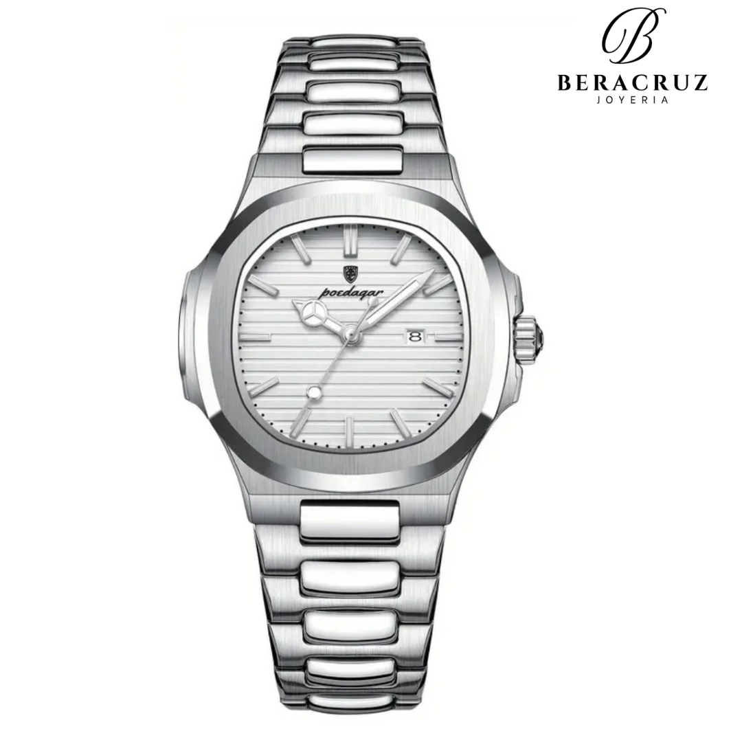 Reloj Poedagar Cuarzo Blanco Mujer