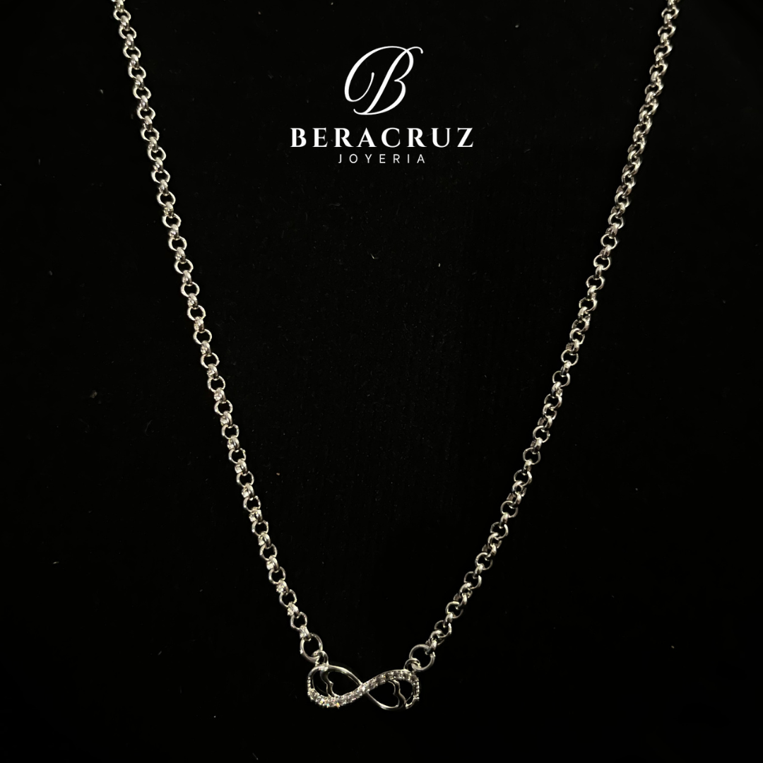 Cadena Rolo Infinity Plata nacional 925 y microcircones