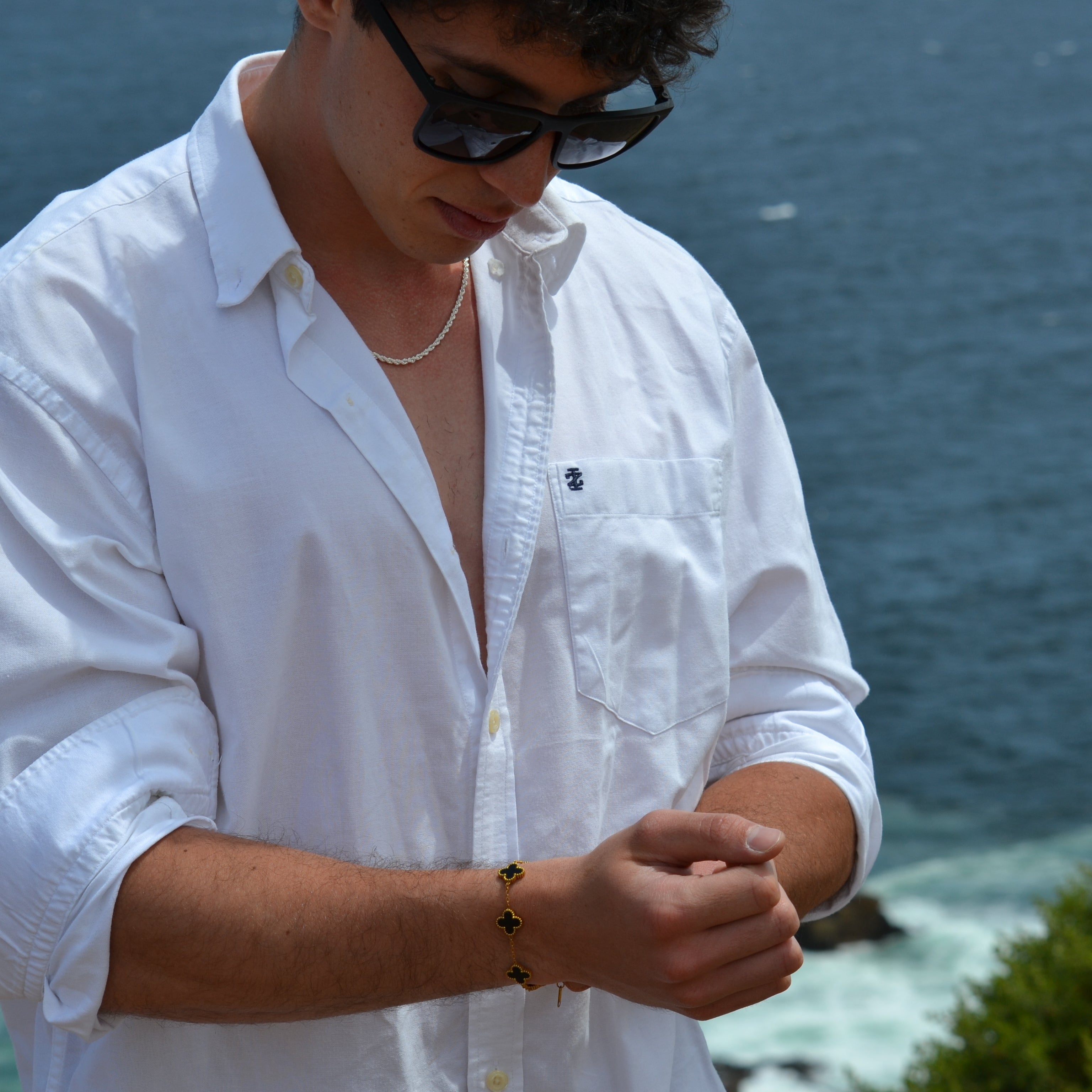 Pulsera Black trébol