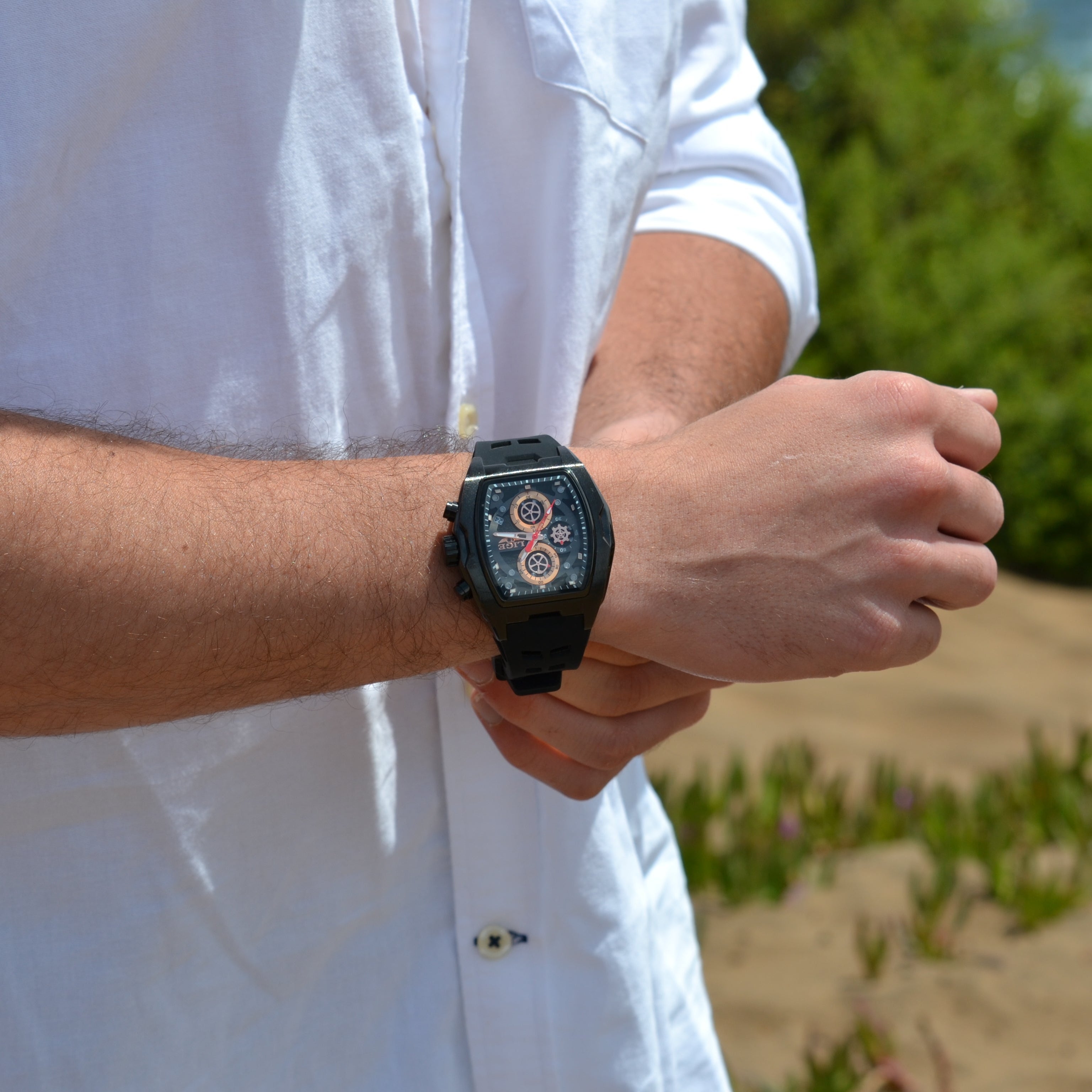 Reloj lige Racing Black