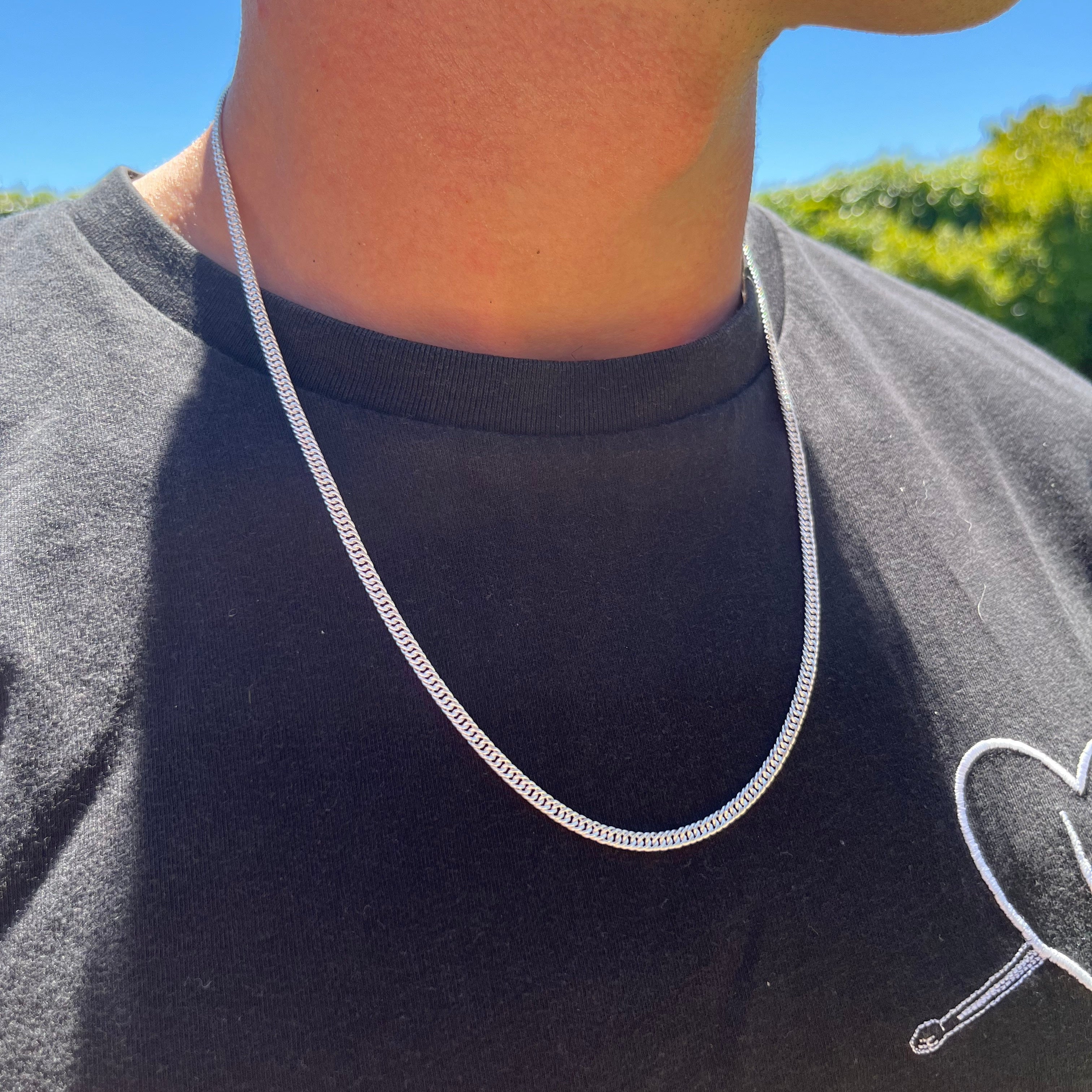 Cadena Estilo Escama eslabones Plata nacional 925