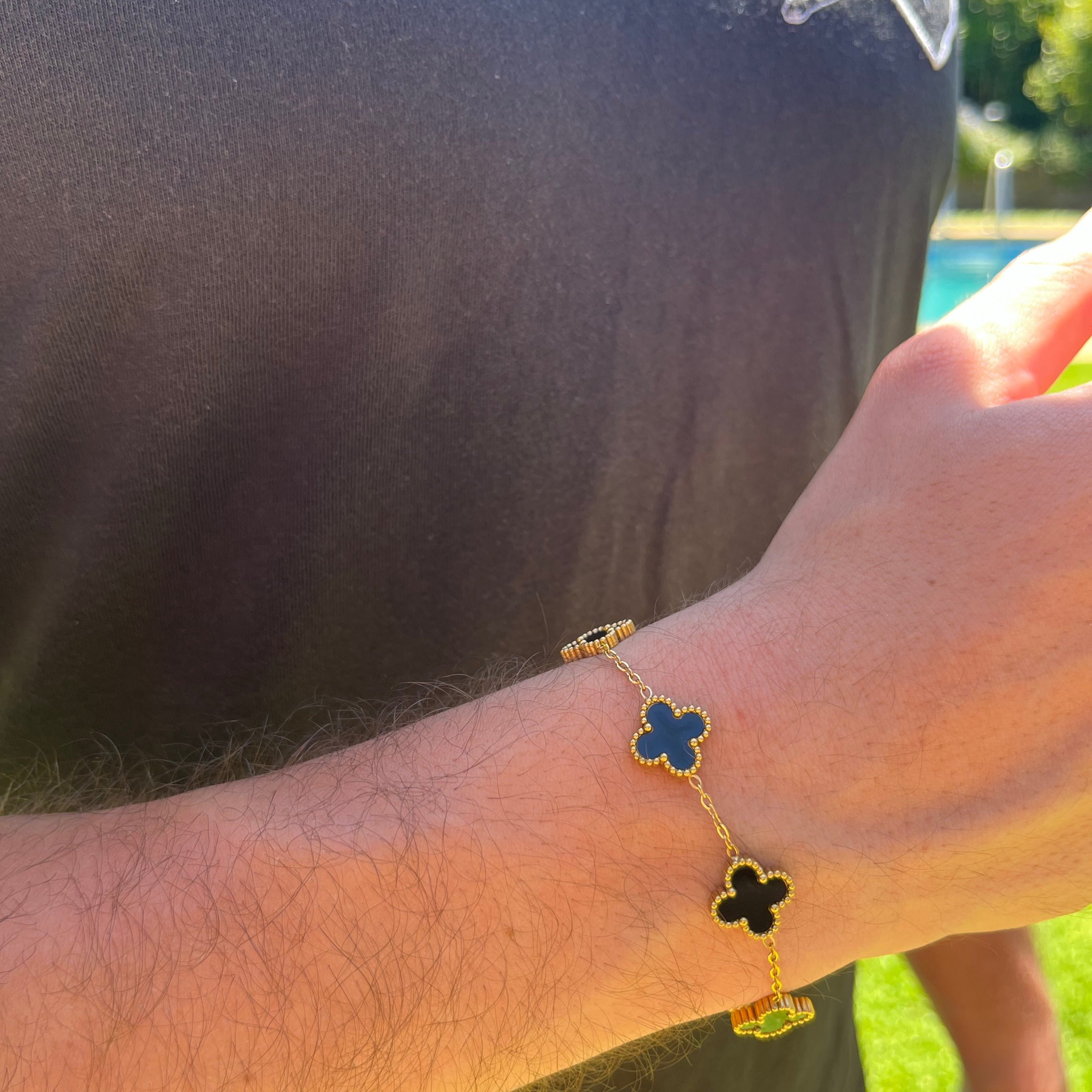 Pulsera Black trébol